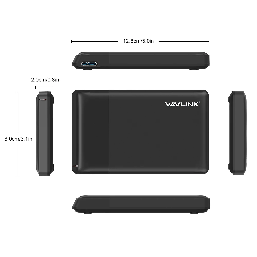 Корпус Wavlink для внешнего жесткого диска 2 5 дюйма USB 3 0 Гбит/с поддержка UASP и SATA