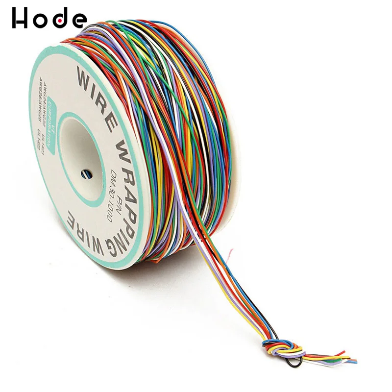 

30 AWG Wrapping Wire 0.25mm Tin Plated Copper 8-Colored Wire Wrap Insulation Test Cable For Motherboard LCD Display