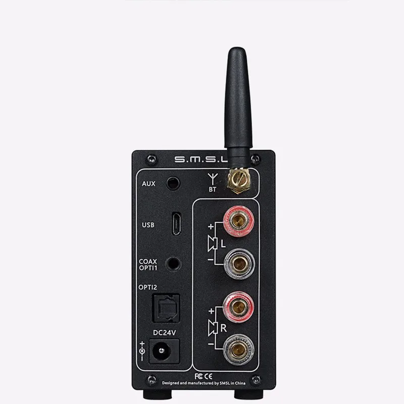 US $144.99 SMSL AD18 80W2 CSR A64215 DSP HIFI Bluetooth Pure Digital Audio Amplifier OpticalCoaxial USB DAC Decoder With Remote Control