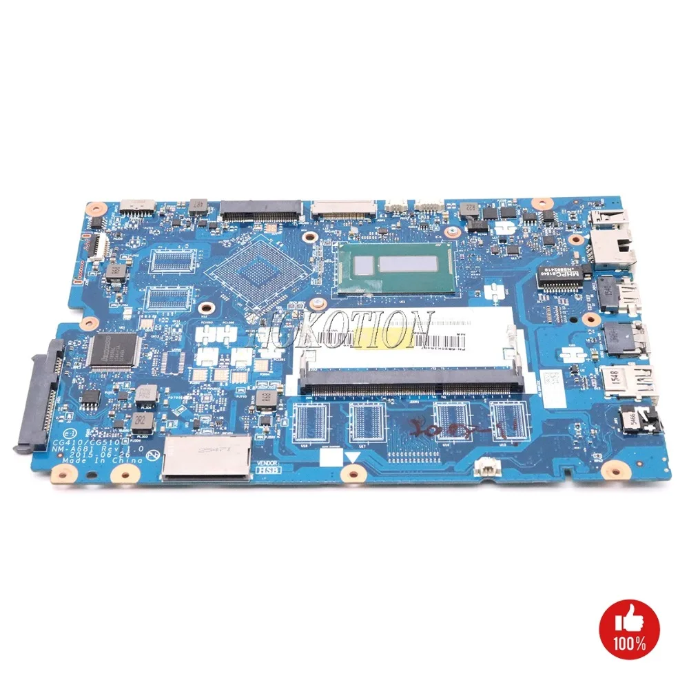

NOKOTION Laptop motherboard for Lenovo Ideapad 100-15IBY 100-15IBD CG410/CG510 NM-A681 I3-5005U DDR3 FRU 5B20K40900