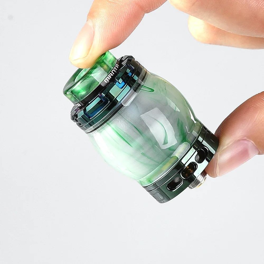 Beste Originele Advken Manta RTA Hars Versie 4.5ml Tank 24mm RTA w Resign 810 Drip Tip   Dual coil Bouwen Dek Vape Tank Vs Zeus Dual