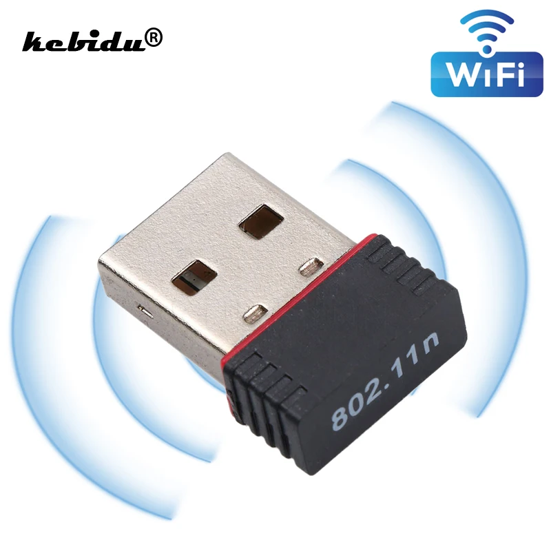 kebidu 150Mbps Mini Network card USB Wireless wifi Adapter Wi fi Network LAN Card 802.11b/g/n RTL8188FTV Adaptor for PC Desktop