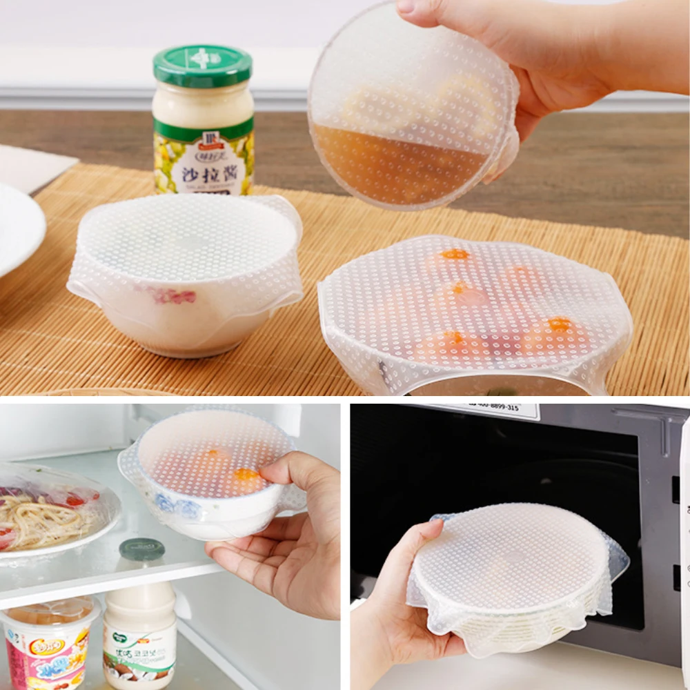 Reusable Silicone Stretch Lids Food Cover Vacuum Wrap Seal Food Storage Container Cover Fresh Keeping Lids Kitchen Tools (7)