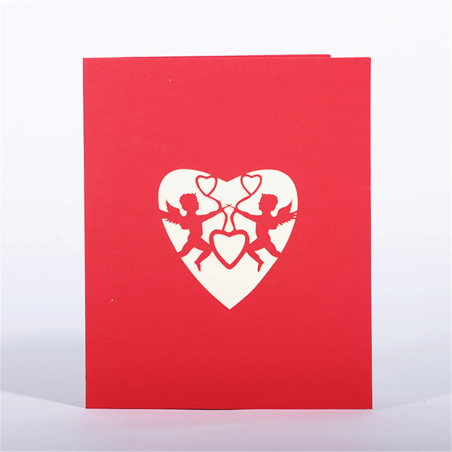  FunPa 4PCS/Set Romantic Greeting Card Popup Invitation Card Cupid Heart Pop Up Handmade Cards Pop U - 32859492448