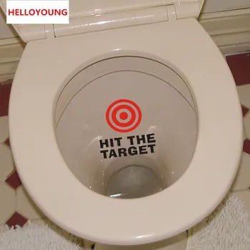 

QT-0088 The new HIT THE TARGET Toilet Stickers Wallpapers Art Mural Waterproof For toilet Home Decor Backdrop Removable