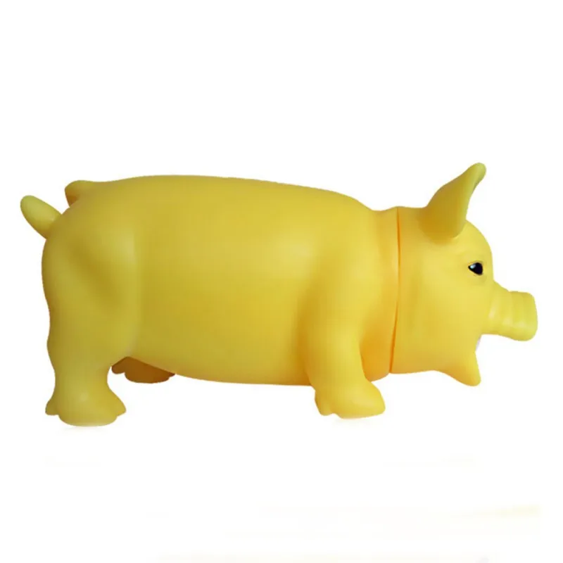 

2018 Cleaning Teeth Dog Cat Chewing Toy Pig Squeak Cute Rubber Pet Dog Puppy Playing Pig Toy Squeaker Squeaky With Sound