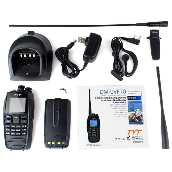 TYT DM-UVF10 UHF+ VHF 400-470/136-174 МГц dtfm VOX 1750 Гц DPMR цифровой трансивер UVF10