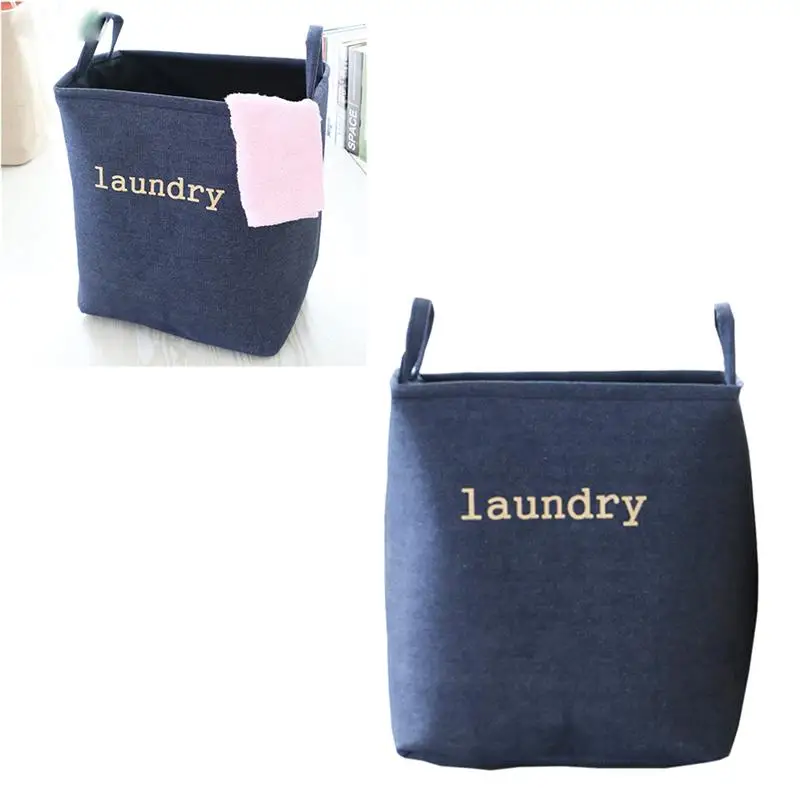 Foldable Jute Storage Basket Practical Laundry Basket Dirty Clothes Storage Box Kids Toys Organizer Home Sundries Storage Barrel