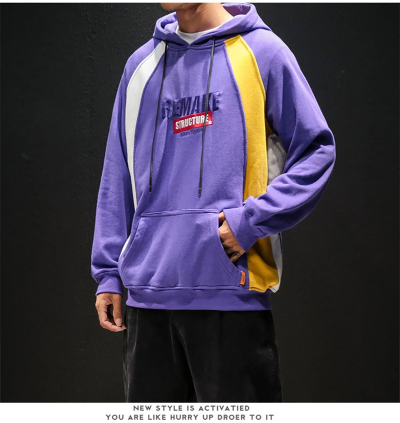 Mens Hoodies Hip Hop Patchwork Modis Harajuku  (6)