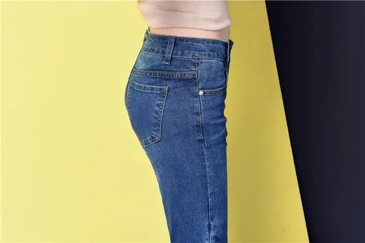 Большие размеры, боковые расклешенные джинсы с разрезом, высокая талия, расклешённые джинсовые брюки, женские негабаритные соблазнительно