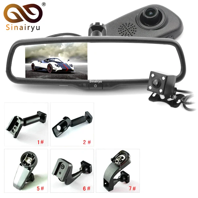 Special Offers Sinairyu 5.0" TFT LCD Full HD 1080P 170 Degree DVR Camera Car Bracket Rear View Parking Mirror Monitor DVR Video Recorder