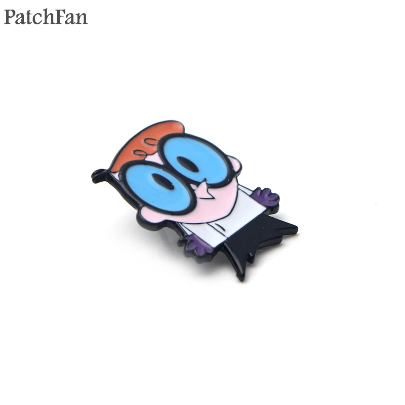 Patchfan Dexter's Lab Dee цинковый галстук мультфильм булавки броши для рюкзака, одежды для мужчин и женщин шляпа Декоративные значки медали A1521