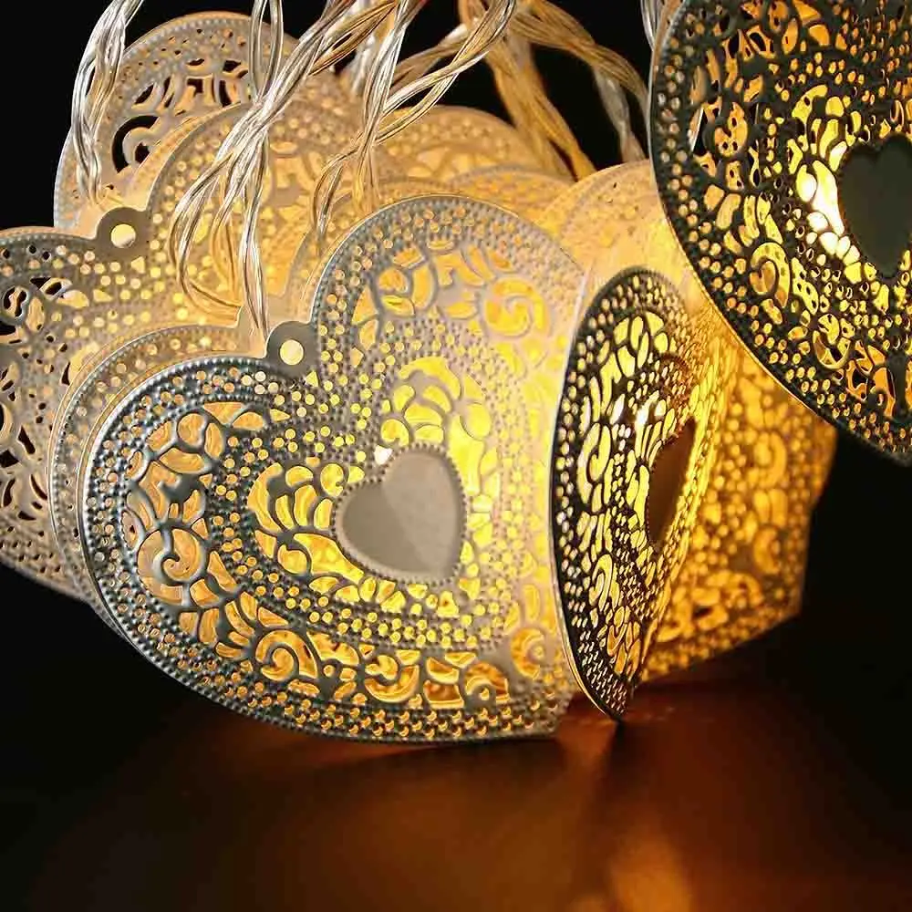 

LED Solar Light Fairy Pink Girl String Light Indoor LED String Light Heart Design Wedding Christmas Party Ornament LED Lamp