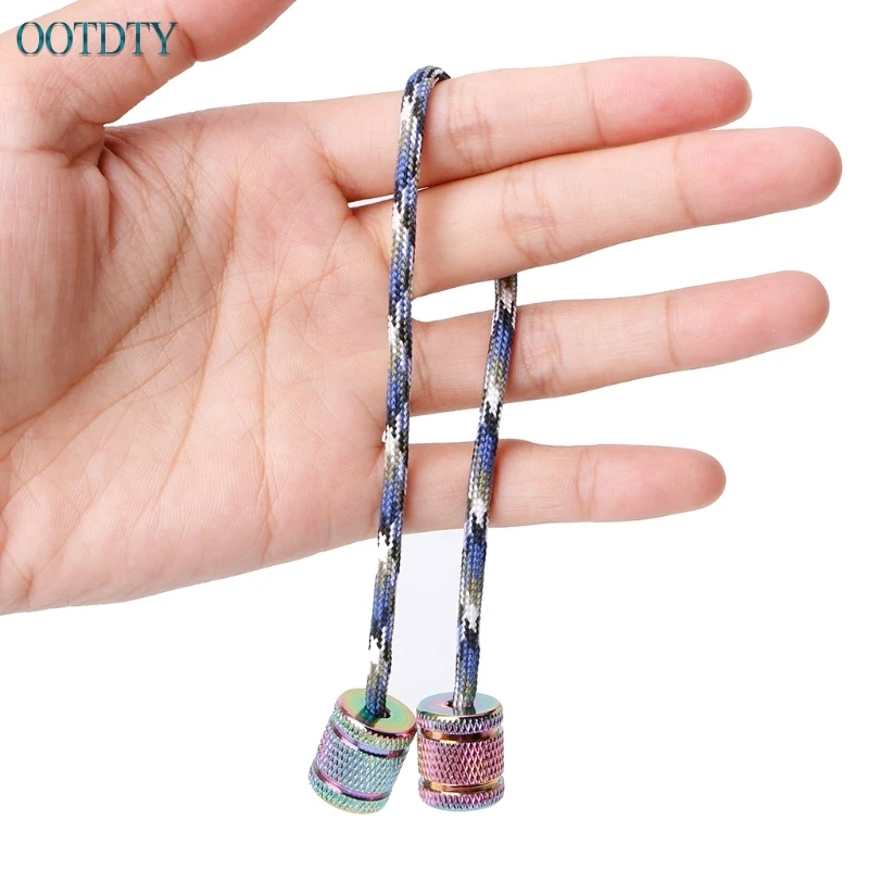 buy  Aluminum Alloy Begleri Fidget Toy Worry Beads Finger Skill Paracord Stress Toys #330