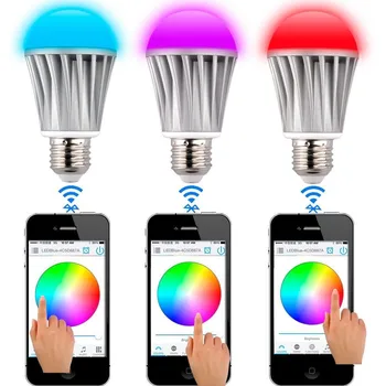 

WIFI Smart Music Bulb 7.5W E27 RGB+CCT color Dimmable Bulb IOS/Android APP Control AC85-265V