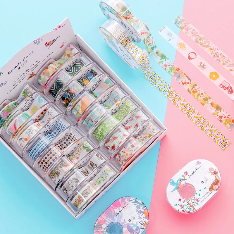 

24Colors Cute Life Fruit Masking Tape Washi Tape DIY Scrapbooking Masking Tape School Office Supply 15mm x 5m