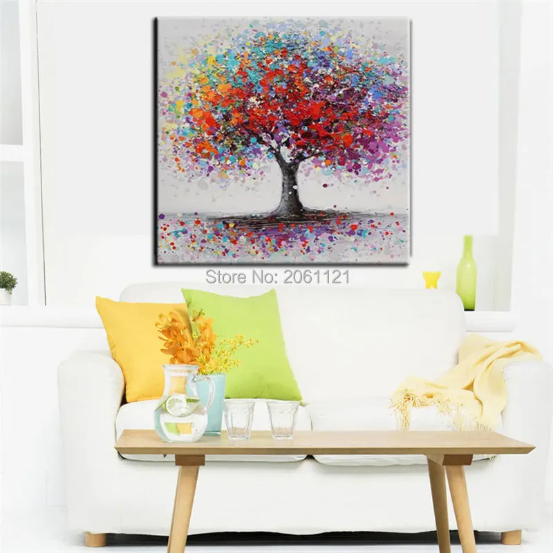 THTHT Artwork Hand Painted Oil Painting On Canvas Countryside Pink Floral Tree,Modern Abstract Large Wall Art Decor For Living Room Bedroom Office Hotel Unframed 3D Vertical Landscape Paintings THTHT Artwork Hand Painted Oil Painting On Canvas Countryside Pink Floral Tree,Modern Abstract Large Wall Art Decor For Living Room Bedroom Office Hotel Unframed 3D Vertical Landscape Paintings
