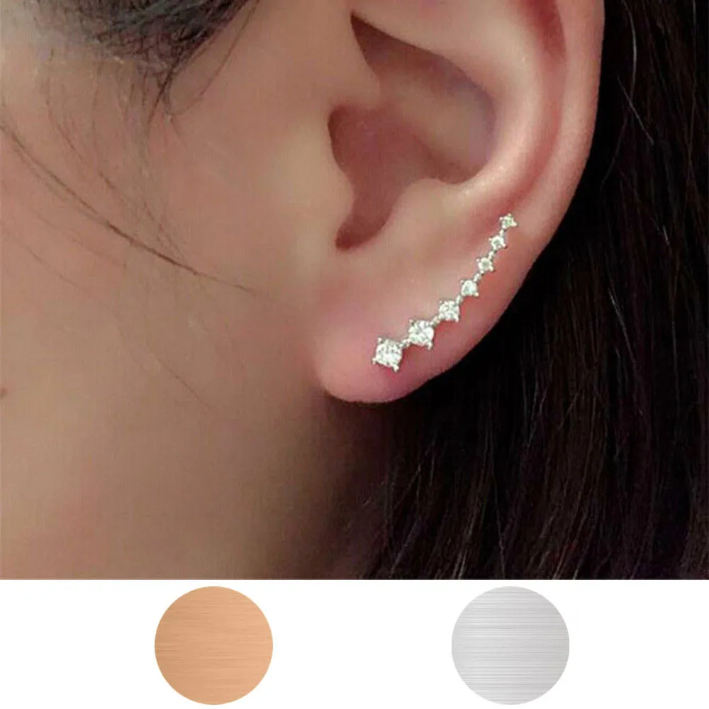 

2019 New Charm Fine Jewelry 1pair Fashion Women Ear Hook Gold Silver Plated Crystal Rhinestone pearl Stud free shipping 3.8