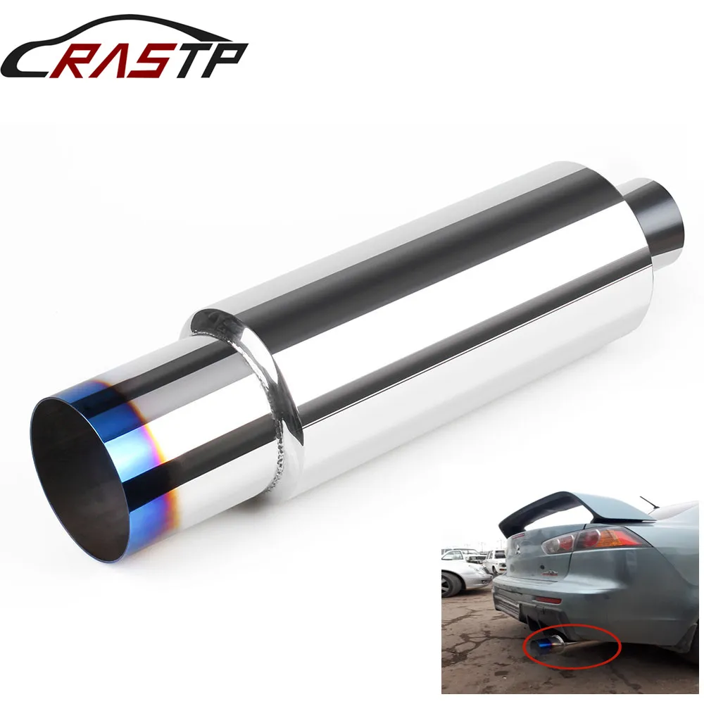

RASTP-Universal High Quality Car Exhaust Pipe Mufflers Tail Stainless Steel Exhaust Systems Racing Mufflers RS-CR1010