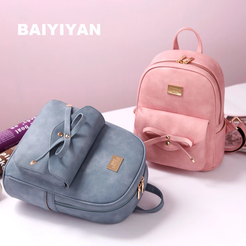 

Rucksack zipper simple women shopping bag ladies mobile bookbags student school backpacks
