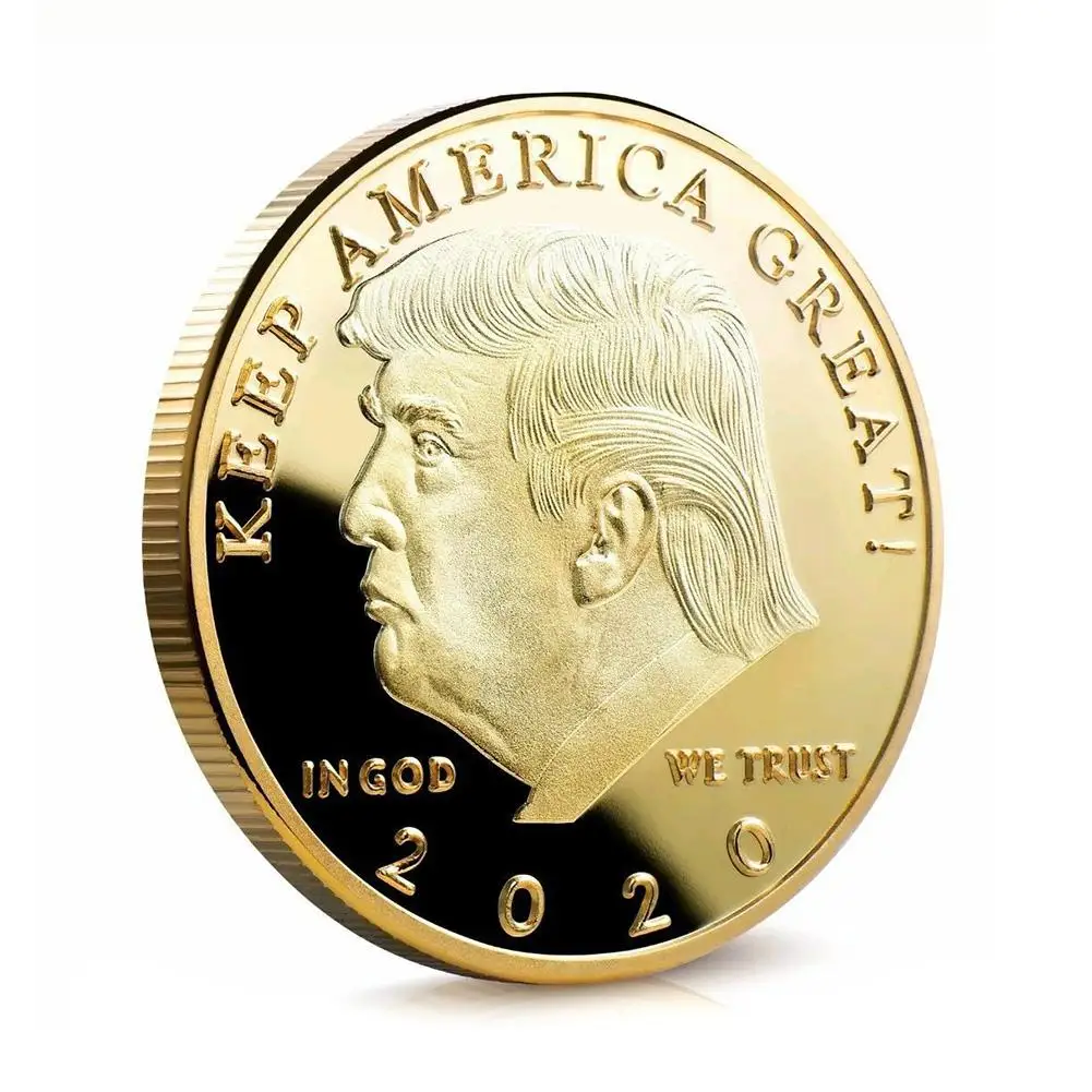 

Donald J. Trump 2020 Keep America Great Commander In Chief Gold Challenge Coin Commemorative America 45th President Novelty Coin