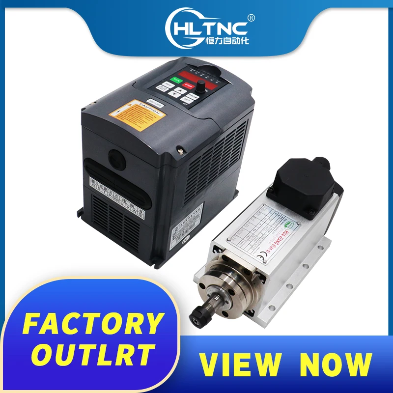 

free shipping cnc 1.5kw air cooled spindle motor cnc + 110V/220V inverter + er11 collet Square milling machine spindle