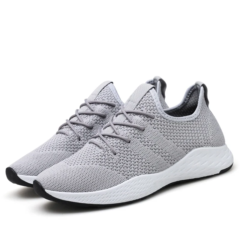 Bomlight Tenis Masculino Adulto дышащие тканые кроссовки мужские повседневные вулканизированные туфли мужские кроссовки тренировочная обувь с рисунком граффити мужские 48 - Цвет: Gray A