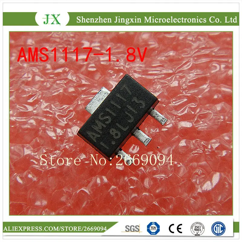 

50PCS AMS1117-1.8V SOT89 AMS1117 1.8V 1A Voltage Regulator LDO SOT-89