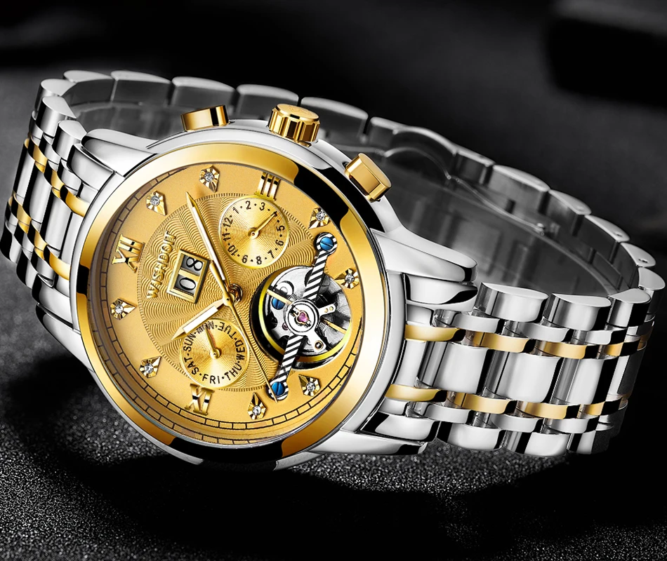 LIGE Men luxury Automatic Mechanical Watch Classic Business Watch Men Tourbillon Waterproof Men Wristwatch Relogio Masculino+Box