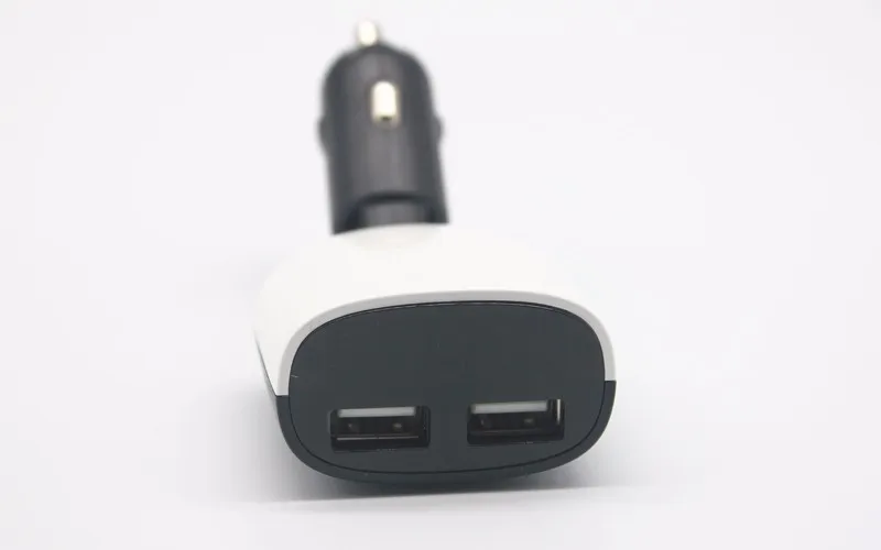 Автомобильный Зарядное устройство с двумя портами USB 5В адаптер 2.4A+ 1A СВЕТОДИОДНЫЙ монитор Дисплей планшет автомобильный-Зарядное устройство для gps навигации