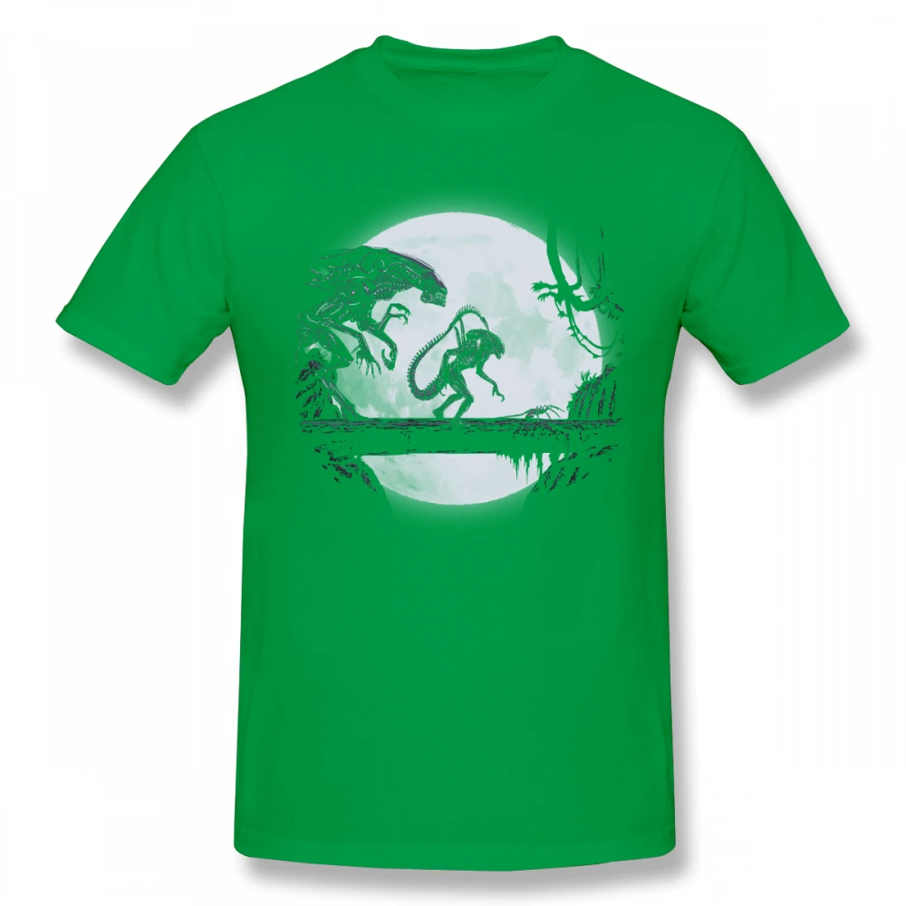 Новинка, Alien Covenant Xenomorph, Футболка мужская, хлопок, уникальный дизайн, футболка - Цвет: Зеленый