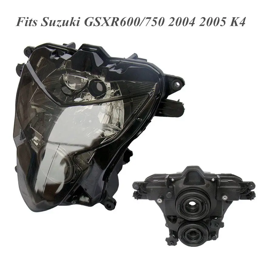 

Front Headlight Head Lamp Replacement For Suzuki GSXR600 GSXR750 K4 2004 2005 Smoke