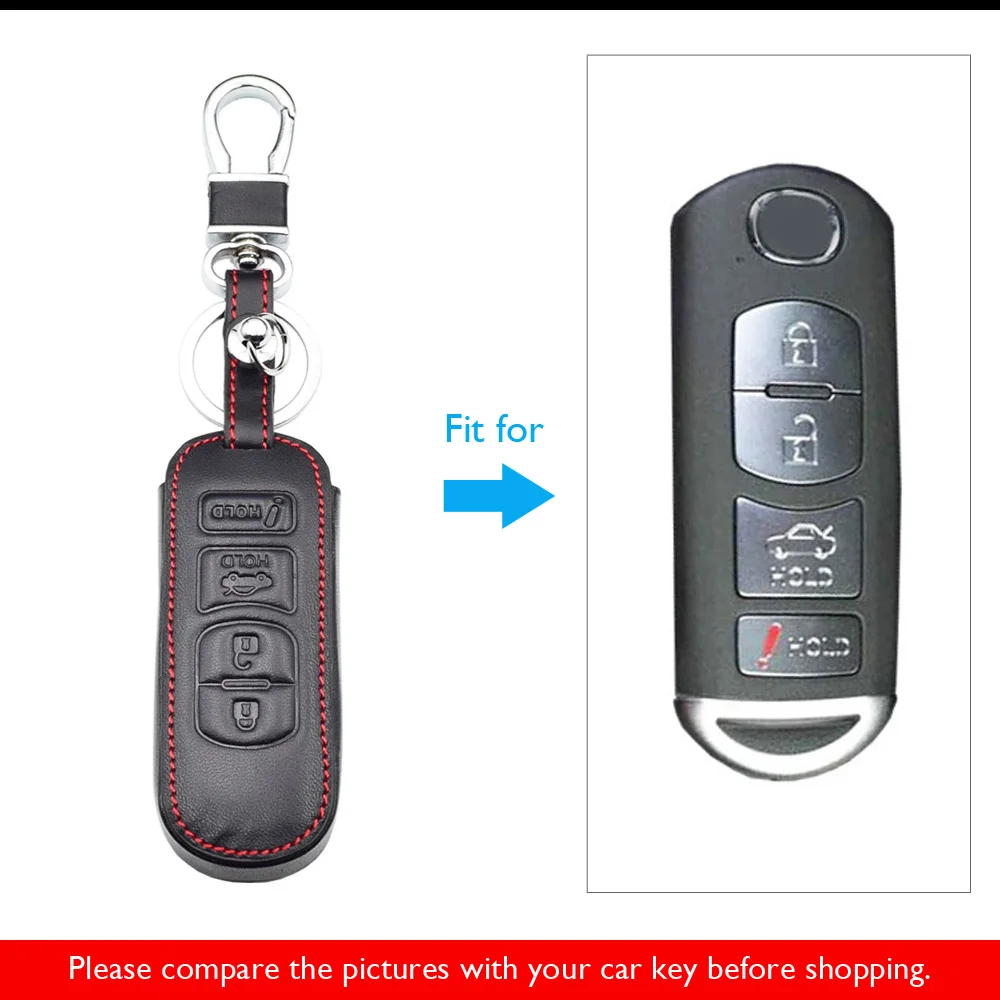 Кожаный чехол для автомобильных ключей, чехол для Mazda 3 6 MX-5 CX-5 CX-7 CX-9 SCION IA 4 кнопки чехол дистанционного брелока брелок протектор сумка авто аксессуар