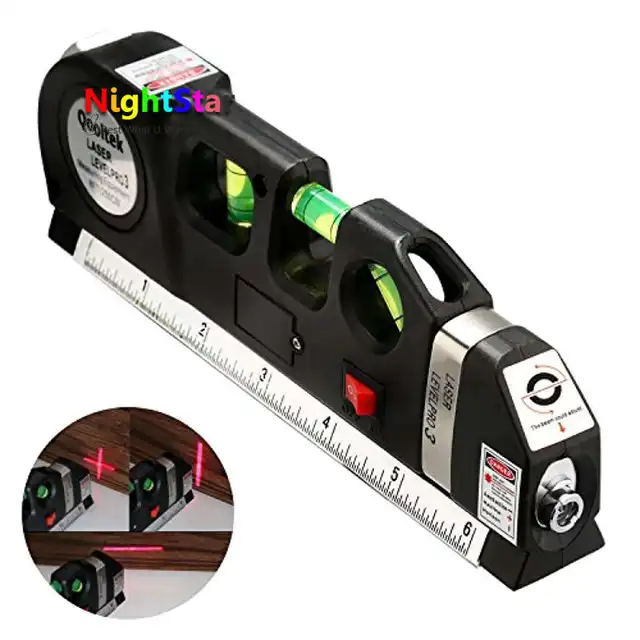 Cheap Laser Level Horizon Vertical Measure 8FT Aligner Standard and Metric Rulers Multipurpose Measure Level Laser Black Cheap Laser Level Horizon Vertical Measure 8FT Aligner Standard and Metric Rulers Multipurpose Measure Level Laser Black