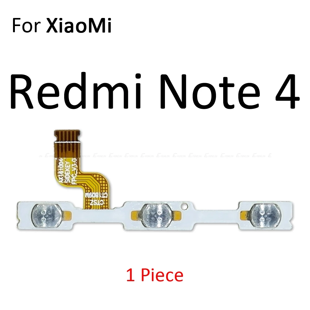 Гибкий кабель с кнопкой включения и выключения громкости для Xiaomi Redmi 3S 3X 4A Note 4 2 3 5 Pro Plus Special Edition Note 4X 5A