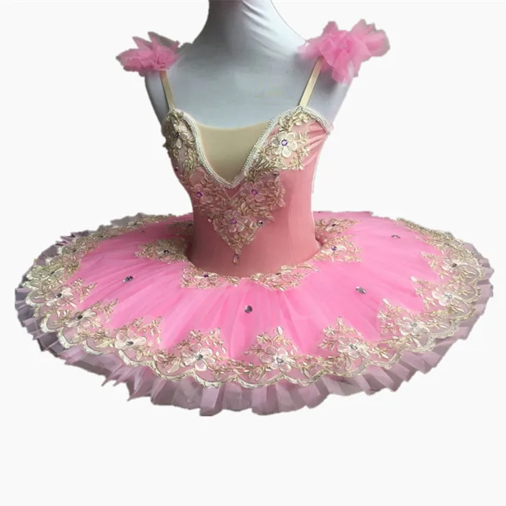 Pink Ballet Dance Dress Women Adult Professional Ballet Tutu Swan Lake