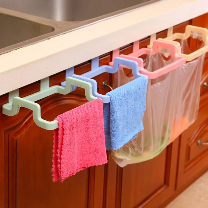 

Portable Kitchen Rack Garbage Trash Bag Rack Towel Storage Holder Incognito Cabinets Cloth Door Cupboard