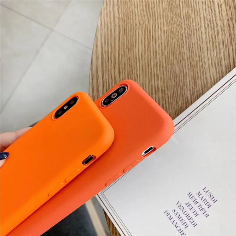 На каждый день оранжевый однотонная цветная крышка чехол для huawei Nova 4 3 3i 3e P10 P20 Коврики 10 20 Lite Pro Honor 8 8X 8A 9i 10 Lite P Smart Капа