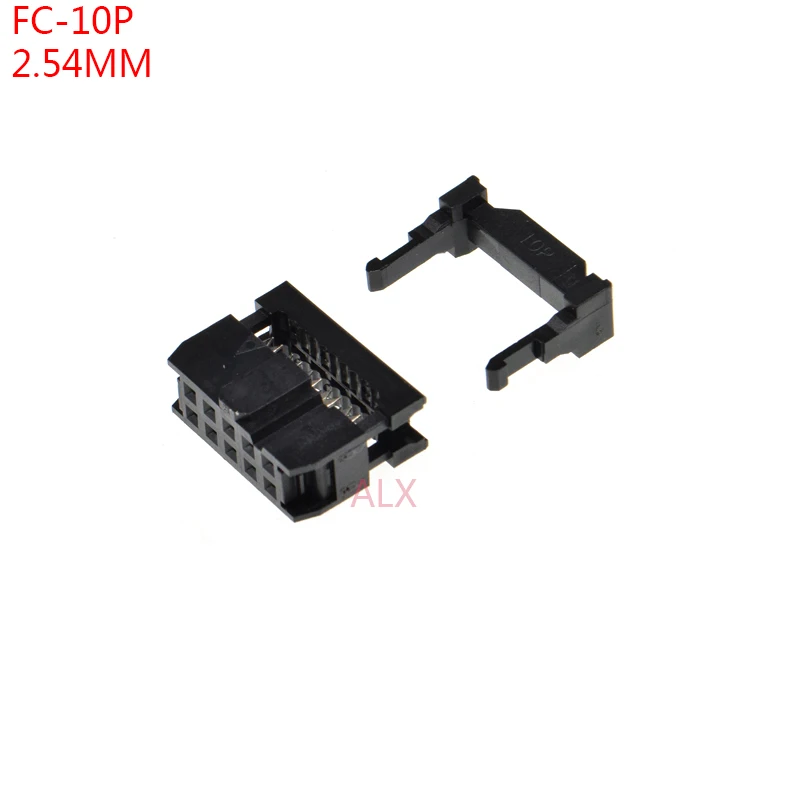 10 шт. FC-10p IDC шаг гнезда 2 54 мм JTAG ISP разъем двухрядный женский 2x5PIN 10PIN 10P для DC3 BOX