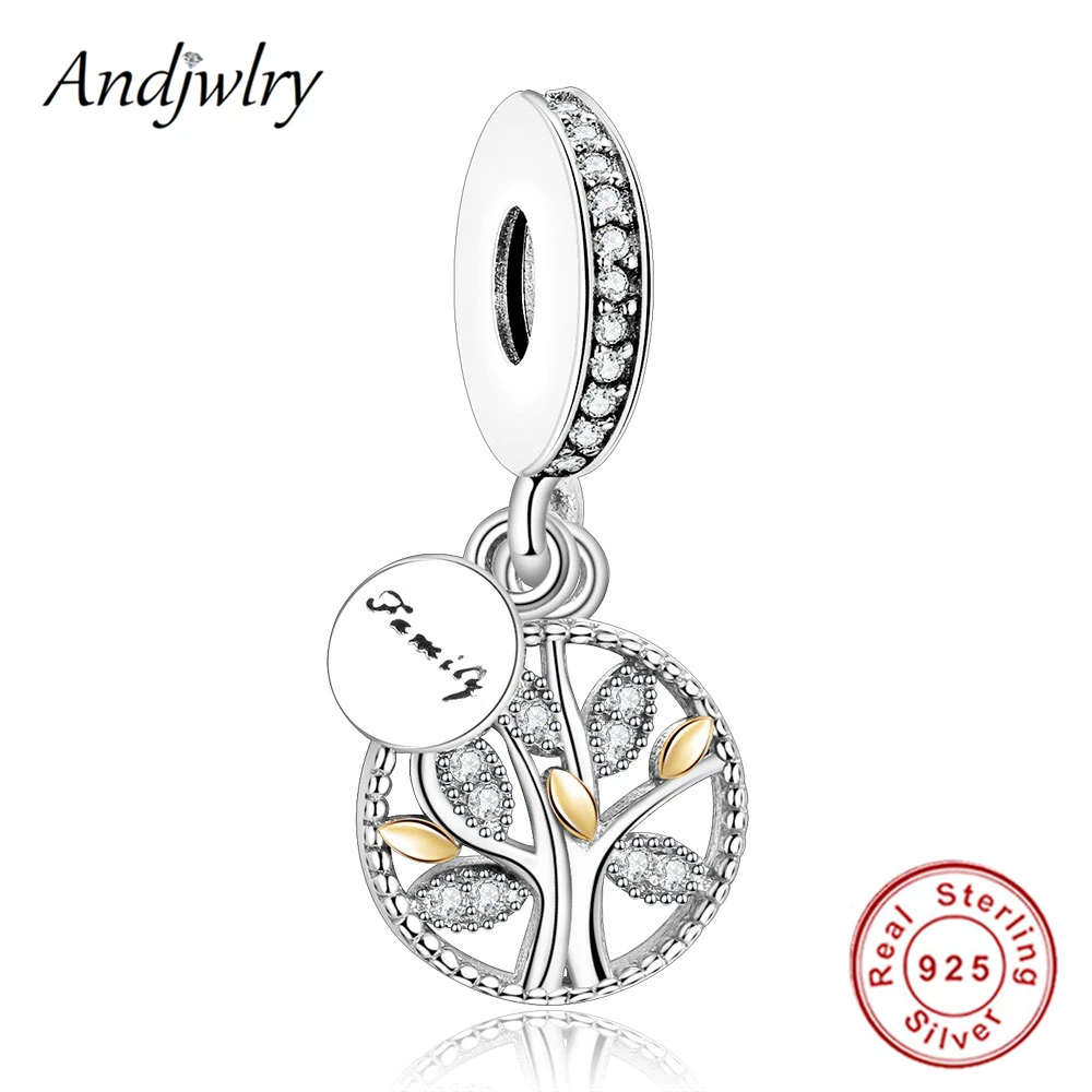 925 Sterling Silver Pendant Charms Fit Pandora Charms Bracelet Necklace Family Life Tree Bead Dangle Women DIY Jewelry Berloque