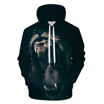 

Howling Lion Hoodies Men Sweatshirt 3D Hoody Casual Tracksuit Anime Hooded Pullover Coat Harajuku Clothes Drop Ship ZOOTOPBEAR