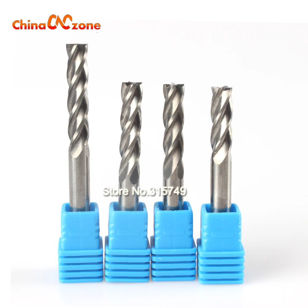 

4pcs 4 Flute Roughing end mill Spiral Bit Milling Tools CNC Endmills Router Bits For Wood/Engineering