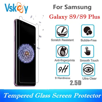 

VSKEY 10PCS2.5D Tempered Glass For Samsung Galaxy S9 Plus Screen Protector Galaxy S9+ Anti Scratch Phone Protective Film