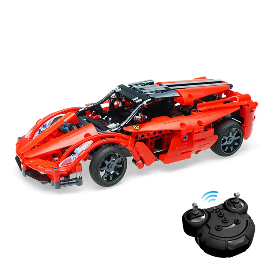 380PCS 2.4G Building Blocks Remote Control RC Car Model Kits Battery Car Chassis Bricks Compatible Legos Gift for Children teens