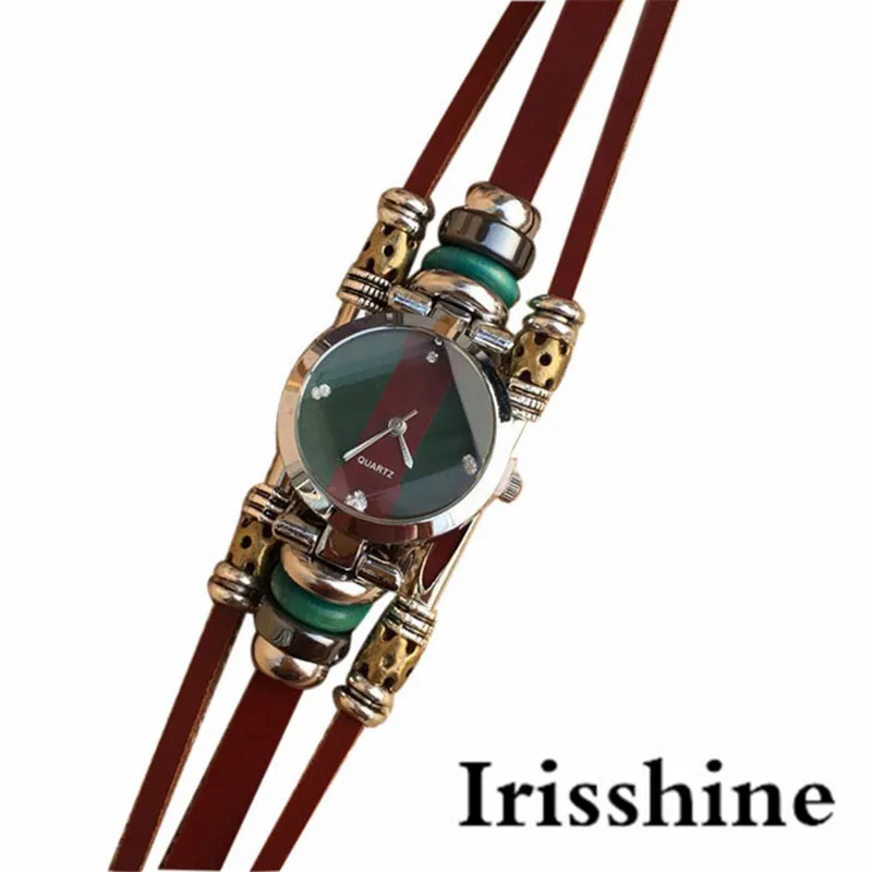 Irisshine i0696 роскошные женские соки действительно ремень женские модели модные часы браслет с пряжкой новые мужские часы унисекс подарок