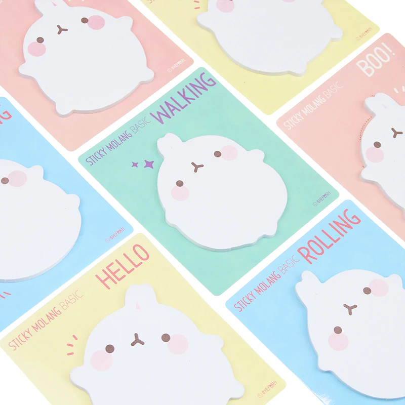 

1pc Chic Scrapbooking Kawaii Molang Rabbit Memo Pad Stickers Bookmark Tab Flags Marker Notes Office School Stationery Supplies