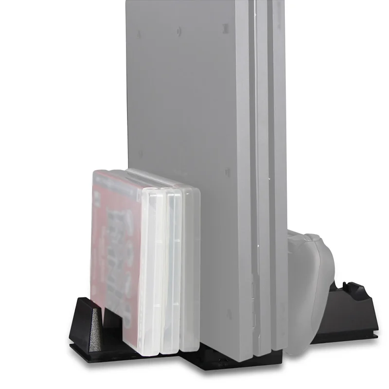 

PS4 Accessories Play Station 4/Pro Game Console Vertical Stand Joystick PS4 Charging Station Game Disk Stroage for PlayStation 4