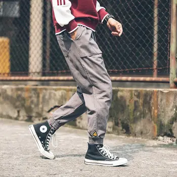 

Autumn Spring Cargo Mens Harem Pants Hip Hop Joggers Streetwear Trousers Men Long Baggy Mens Sport Pants Pantalon Cargo Homme