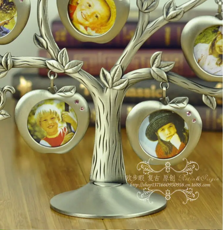 Happy Tree 7 картин family look Vinatge фоторамка porta retrato Pewter Family Baby Home декоративные фоторамки