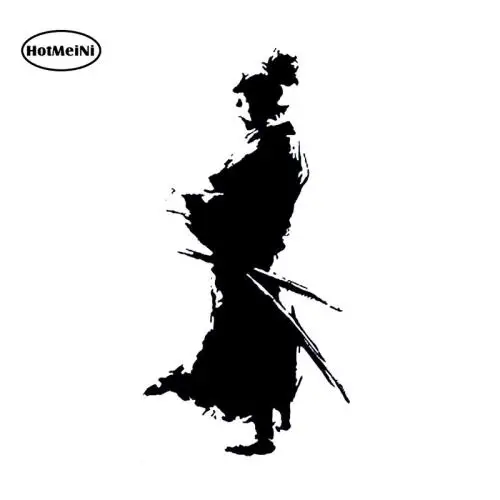 HotMeiNi Samurai Design Ninja Oriental Sword Fashion Vinyl Car Sticker Decals Window Laptop Black/Silver Accessories 10*21.6cm